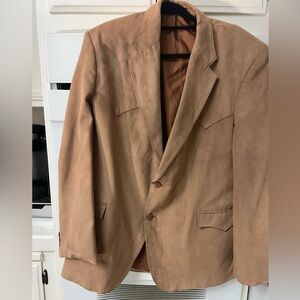 Vintage Men's Tan blazer 48L by Circle S